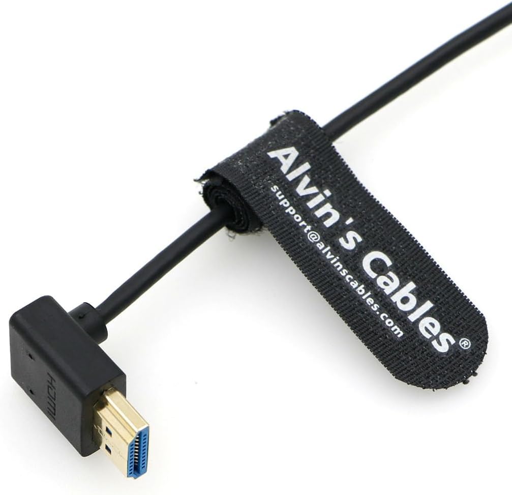 Alvin's Cables HDMI 2.1 8K High Speed Slim HDMI Straight zu HDMI Right Angle Kabel für Atomos Ninja