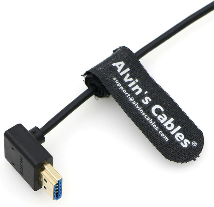 Alvin's Cables HDMI 2.1 8K High Speed Slim HDMI Straight zu HDMI Right Angle Kabel für Atomos Ninja