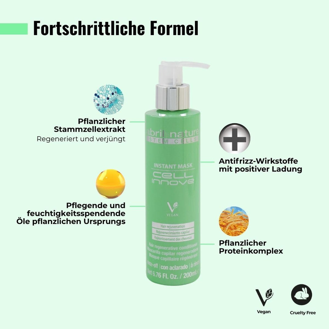 abril et nature - Instant Mask Cell Innove - Feuchtigkeitsspendende Haarmaske - 1000 ml - Für Strapa