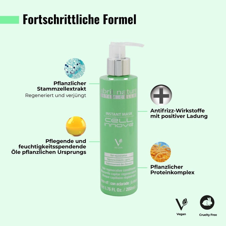 abril et nature - Instant Mask Cell Innove - Feuchtigkeitsspendende Haarmaske - 1000 ml - Für Strapa