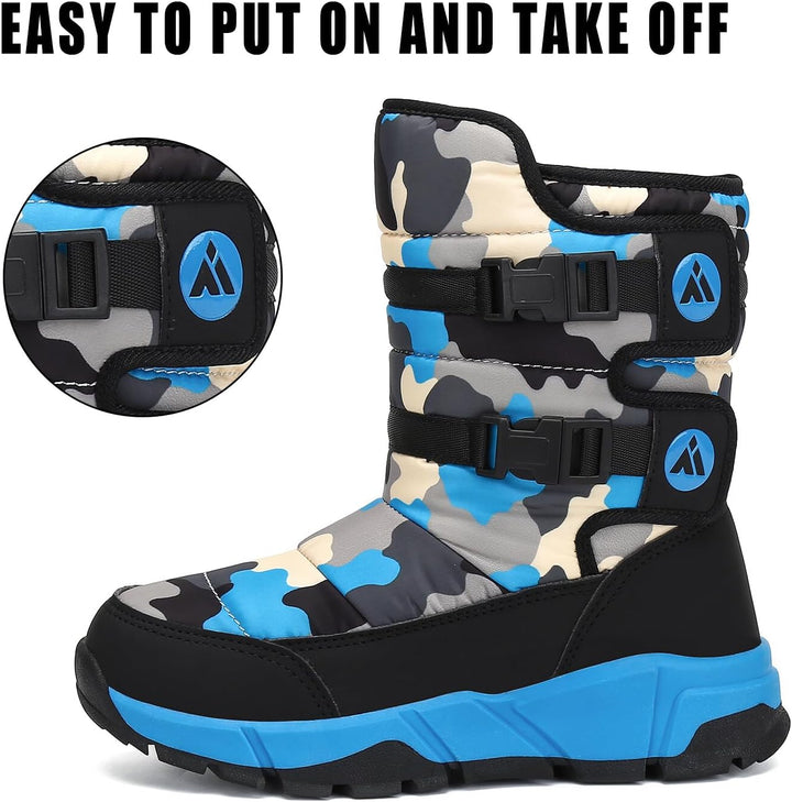 Kinder Winterstiefel Jungen Schneestiefel Mädchen Warm Gefütterte Rutschfeste Winter Snowboots Outdo