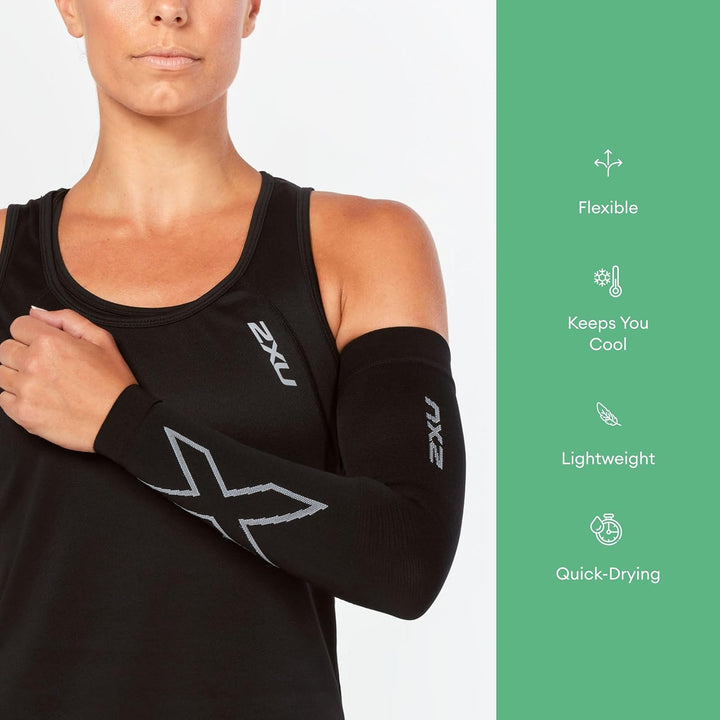 2XU Herren Ua4009a Flex Compression Arm Sleeves XS Schwarz, XS Schwarz