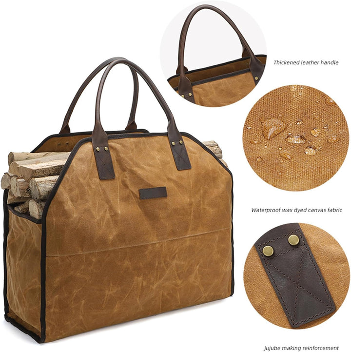 Tasche Für Brennholz | Wasserdichte Tragetasche Für Feuerholz | Feuerfeste Robuste Brennholz Aufbewa