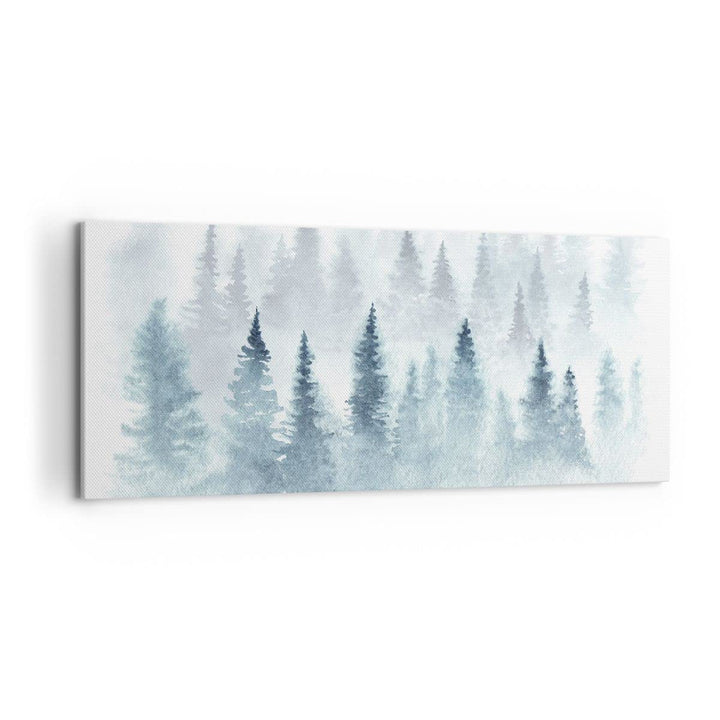 Wandbilder Dekoration Wohnzimmer Bäume Wald Natur Panorama Bilder auf Leinwand 120x50cm Leinwandbild