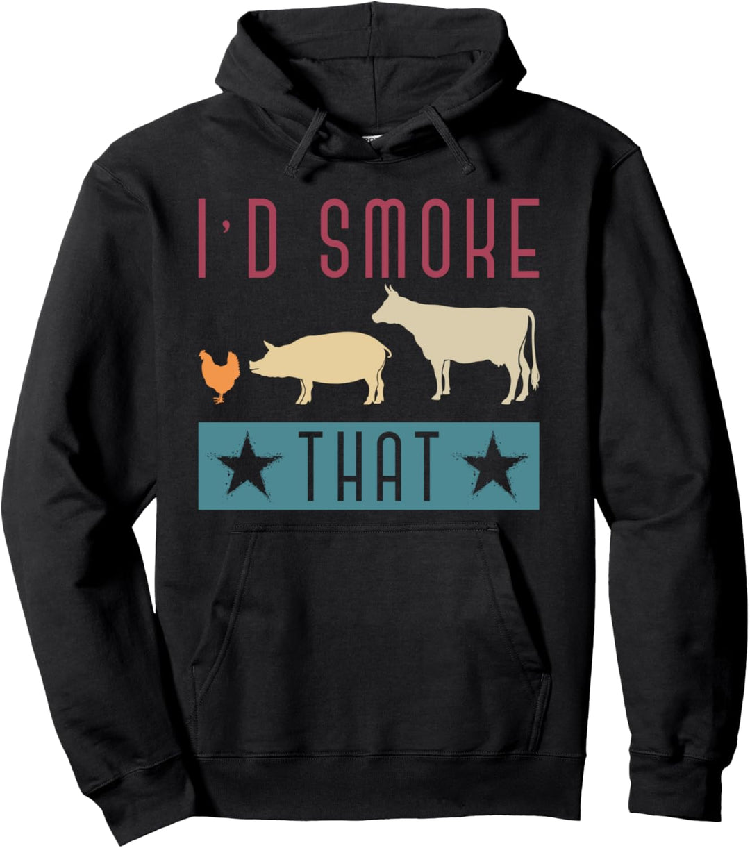 Fleisch Grillen Barbecue Grillparty BBQ Grillmeister Grillen Pullover Hoodie