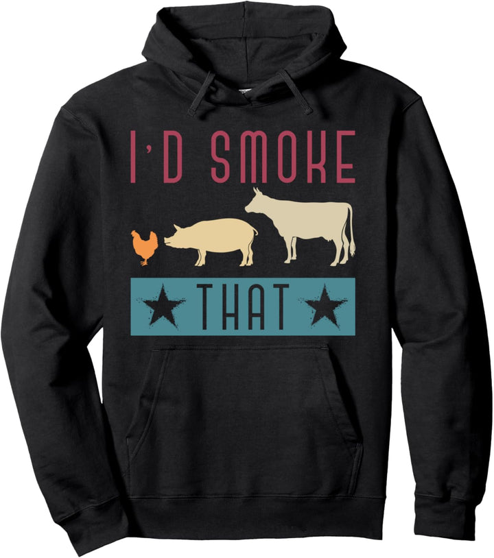 Fleisch Grillen Barbecue Grillparty BBQ Grillmeister Grillen Pullover Hoodie