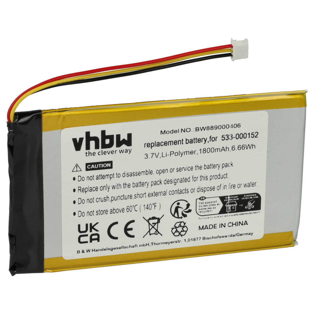 vhbw Akku kompatibel mit Logitech G913, G913 TKL, YR0076, G915, G915TKL kabellose Tastatur (1500 mAh