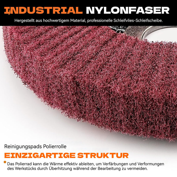 SI FANG 5 Stück 115 mm Nylonfaser-Fächerscheiben, Polierscheibe mit 320er Körnung, Scheuerschwämme,