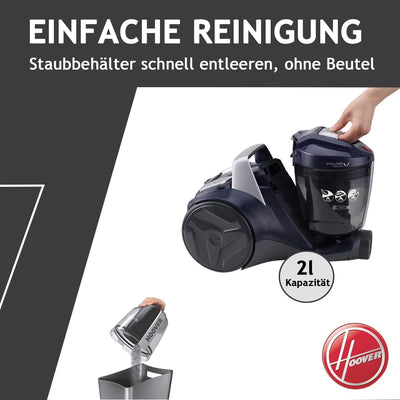 Hoover Staubsauger beutellos BREEZE HOME mit Universalbodendüse I Zyklon ohne Beutel für alle Bodena