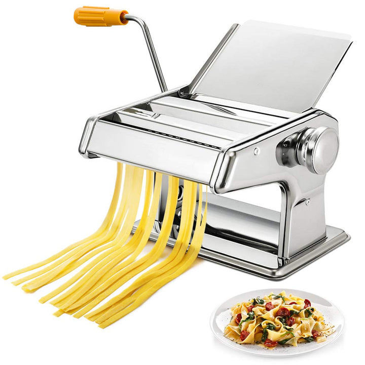 Nudelmaschine Manuell, Pastamaschine Pasta Maker Bandnudeln Maschine Nudelwalze Edelstahl Pasta Walz