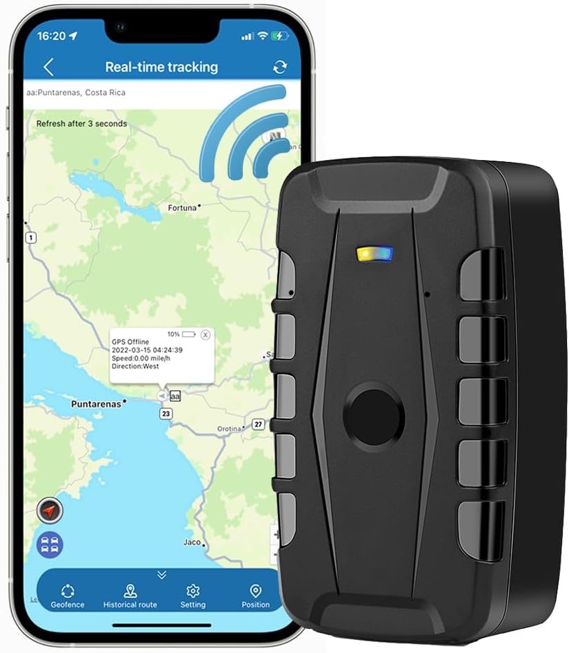TKMARS TK918 Auto GPS-Tracker, 20000mAh. Langlebiger Akku, Starkes magnetisches Echtzeit-GPS-Trackin