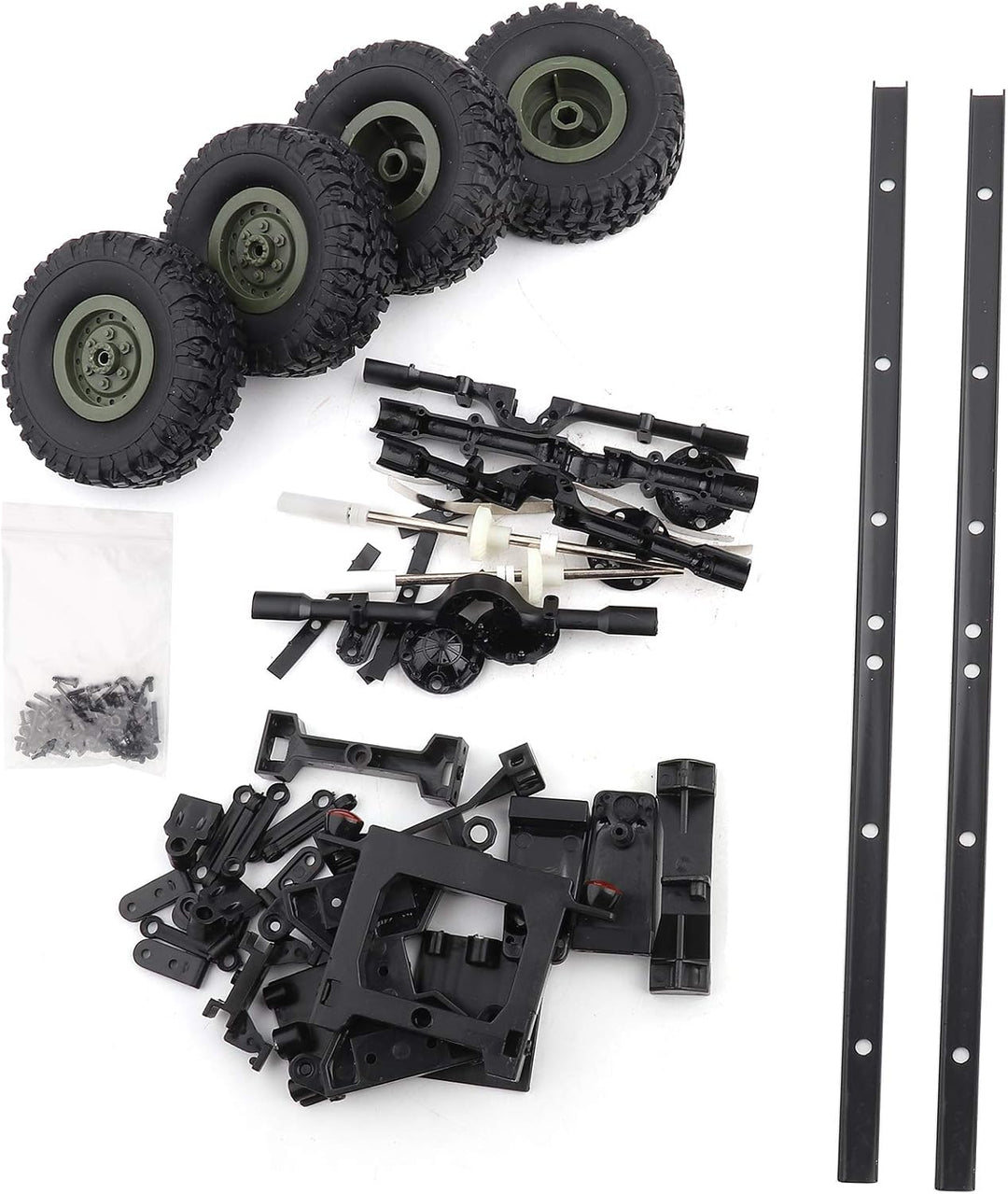 1:16 RC-Car-Chassis, DIY-Zubehör für WPL B24 B16 B36 Militär-LKW, Metall + Kunststoff, Ferngesteuert