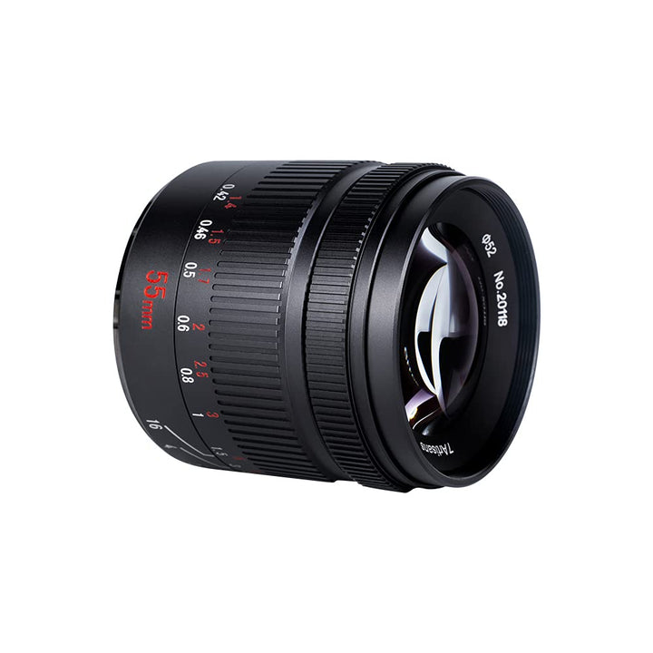 7artisans 55 mm F1.4 Mark II APS-C Manueller Fokus-Objektiv, grosse Blende, spiegellose Kamera-Objek