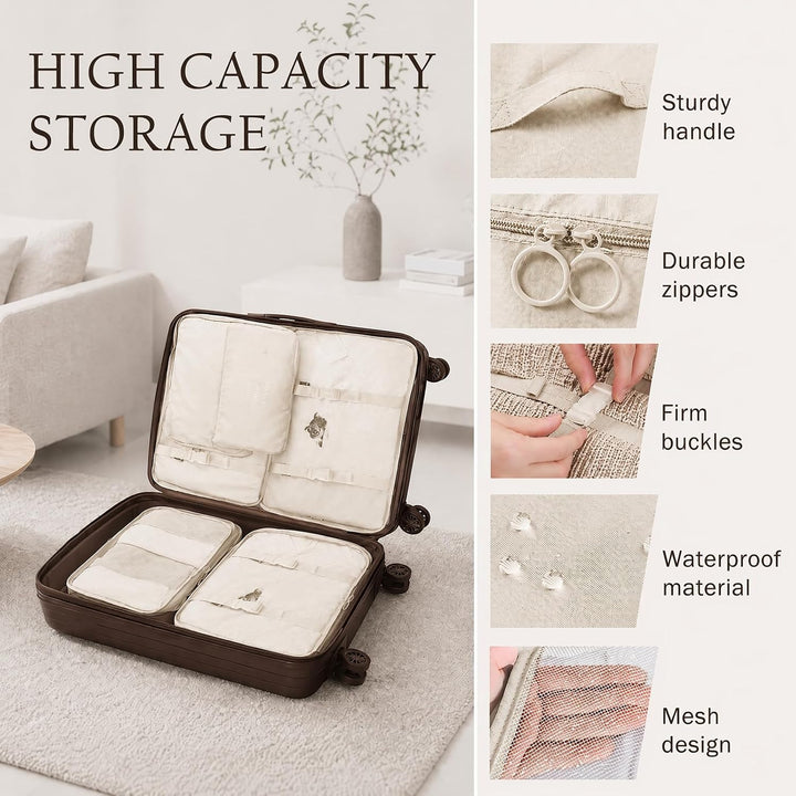 Koffer Organizer Set 15 Teilig Wasserdichte Packing Cubes Kleidertaschen | Reise Organizer Packwürfe