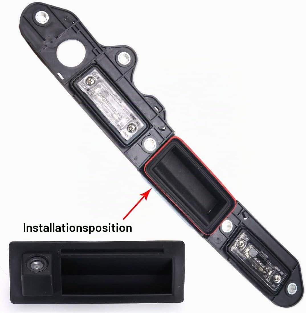 Wasserdicht Nachtsicht HD Rückfahrkamera mit Kofferraumgriff Schalter Ersatz für VW Golf Plus MK5/Je