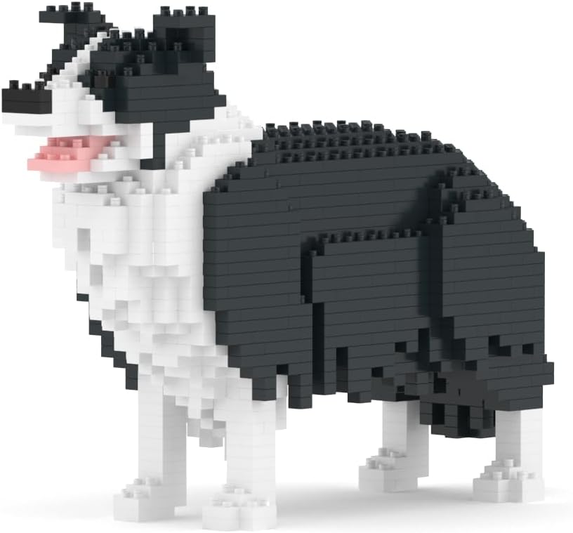 JEKCA | Border Collie 01S-M01 - Bausteine, Bausteine, Skulpturen zum Bauen, Sammeln, Perfekte Gesche