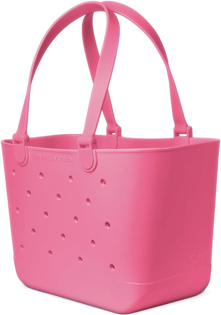Simple Modern Strandtasche aus Gummi | Grosse Wasserdichte Tragetasche mit Reissverschlusstasche für