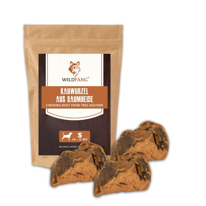 Wildfang® 3 Kauwurzel Hund (Grösse S) – Natürliches Kauholz aus Baumheide – Langlebiges & splitterfr