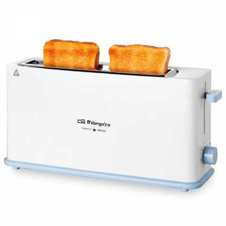 Orbegozo TO 4014 Langschlitz-Toaster, 7 Bräunungsstufen, Kalt-Touch-Gehäuse, Krümelschublade, Brötch
