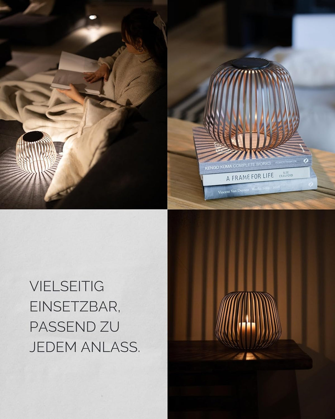 LUUK Studio Portable Solar Tischleuchte mit USB-C Aufladung, IP65 geschützt, Indoor & Outdoor, stilv