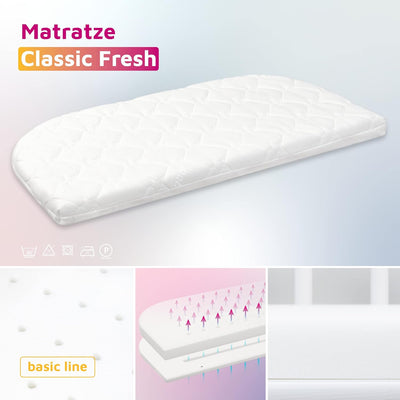 babybay Beistellbett Matratze Classic Fresh passend für Modell Original 81 x 41.5 x 5 cm (1er Pack),