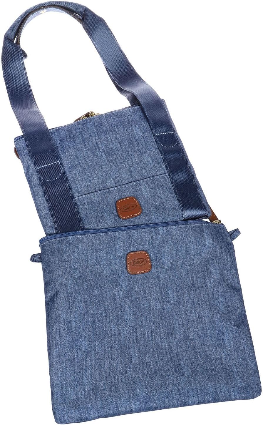BRIC'S - Grosse Faltbare 2-in-1-reisetasche Aus Nylon, Jeans