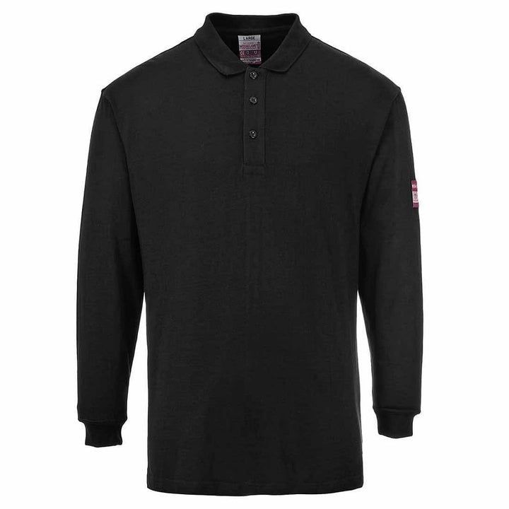 Portwest FR10 - Camisa FR antiestático Polo, color Negro, talla Medium M Schwarz, M Schwarz
