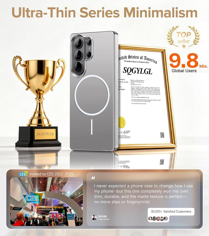 Ultradünne Hülle für Samsung Galaxy S26 Ultra 5G, Extrem Dünn Matte S26 Ultra Handyhülle PC Schale K