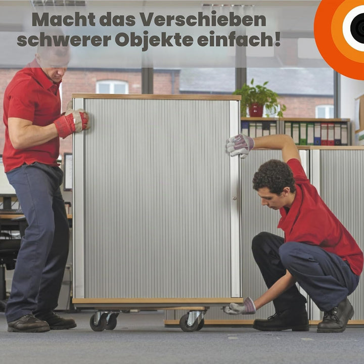 Move-It Plattformwagen mit Griffpolstern, robuster rutschfester Transportrollwagen zum Bewegen von M