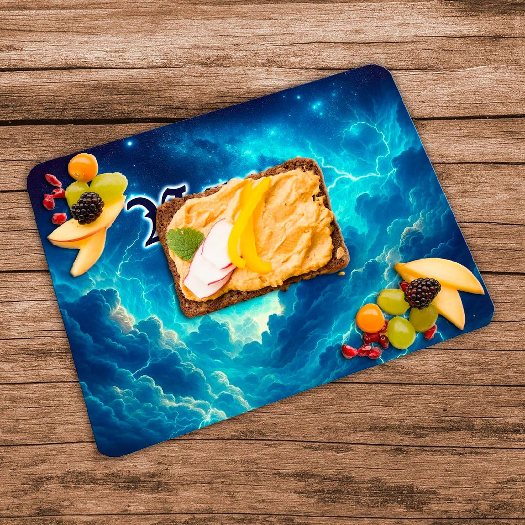 Vesperbrettchen personalisiert mit Name, Blitze | Frühstücksbrettchen, Brotzeitbrettchen, Schneidebr
