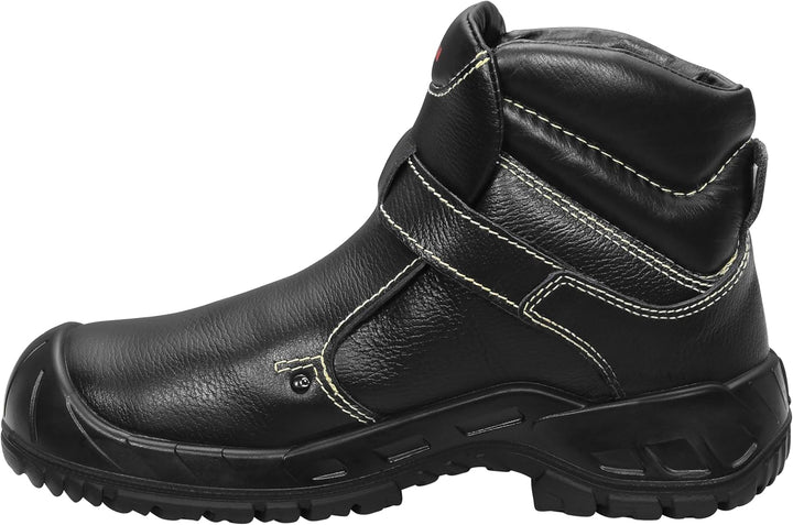 ELTEN Sicherheitsschuhe CARL S3 HI, Damen und Herren, Leder, Stahlkappe, leicht, robust, Schwarz, Gr