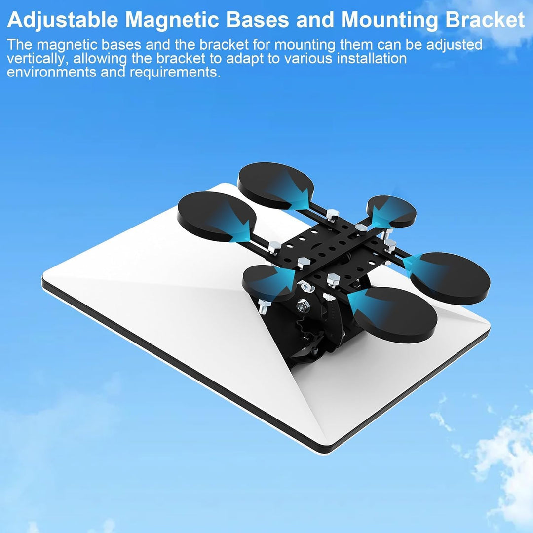 Starlink Mini Magnetic Roof Mount, Adjustable Tilt 160 Degree,6 Magnetic Bases with 211 lbs Suction