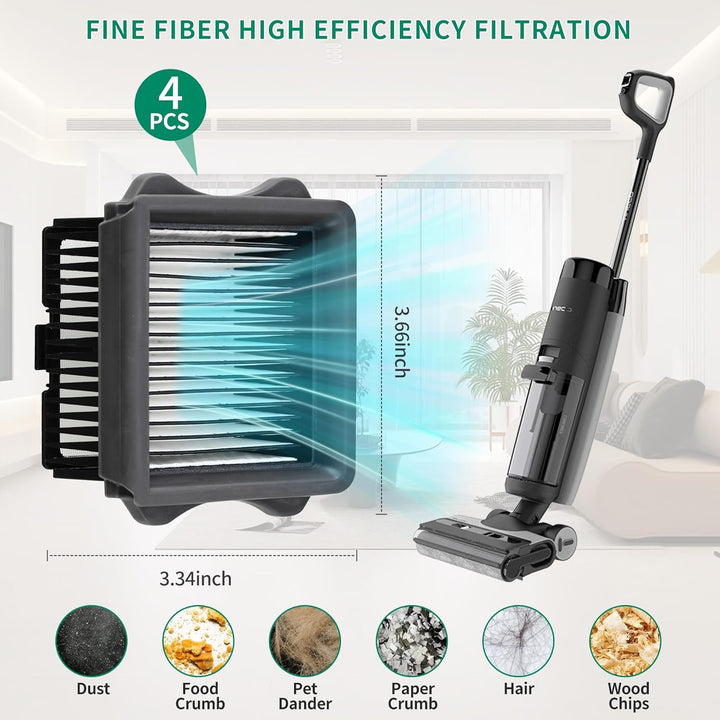 7 Stück Zubehörset für Tineco iFloor 3/Floor One S3，Nass-und Trockensauger Ersatzteile für Zubehör S