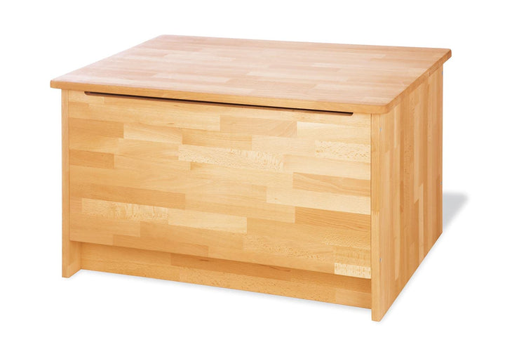 Pinolino Truhe, aus massivem Holz, Spielzeugkiste für Kinder, Deckel mit Klappendämpfer, Belastbarke