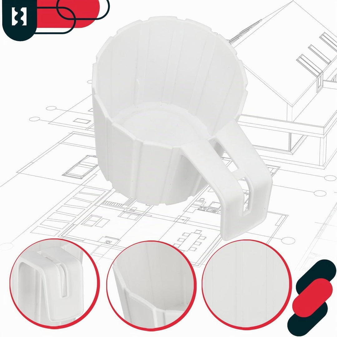 KOTARBAU® 4er Set Blumentopf Hängend - Pflanzkübel - ⌀ 15 cm H: 13 cm Weiss - Übertopf Kunststoff -