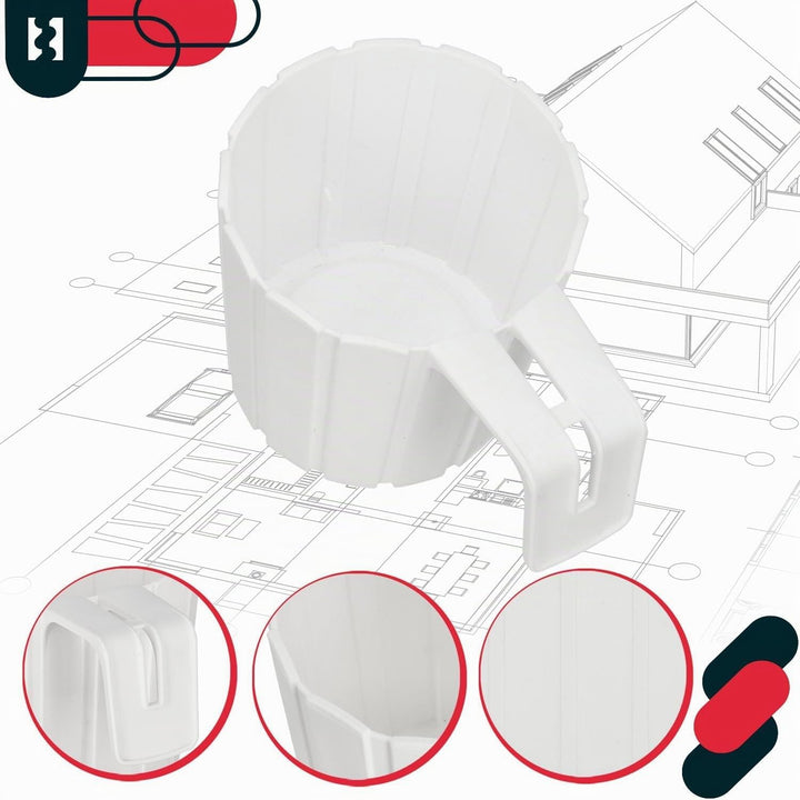 KOTARBAU® 4er Set Blumentopf Hängend - Pflanzkübel - ⌀ 15 cm H: 13 cm Weiss - Übertopf Kunststoff -