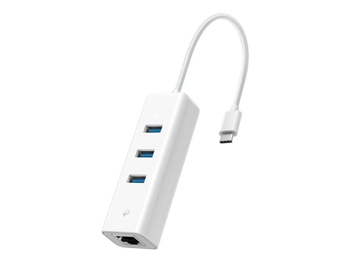 TP-Link UE330C USB-C Hub mit Gigabit-LAN-Adapter, 3 USB-A 3.0 Ports, USB-C auf Ethernet Netzwerkadap