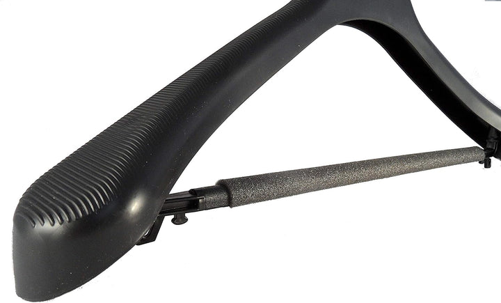Anzug und Kostümbügel, Kleiderbügel mit Steg und Schaum, 48cm, schwarz, Neu, 50 Stück