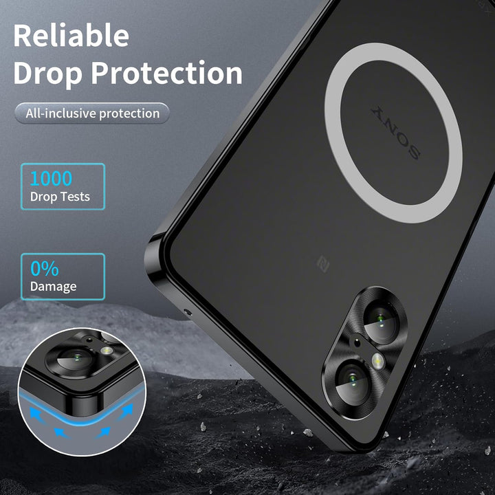 leleyo Handyhülle für Sony Xperia 5 V Hülle kompatibel mit MagSafe, Dünne Schutzhülle mit Kamera Sch