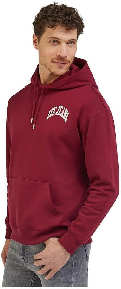Lee Herren Varsity Hoodie Hooded Sweatshirt XL Rosa, XL Rosa