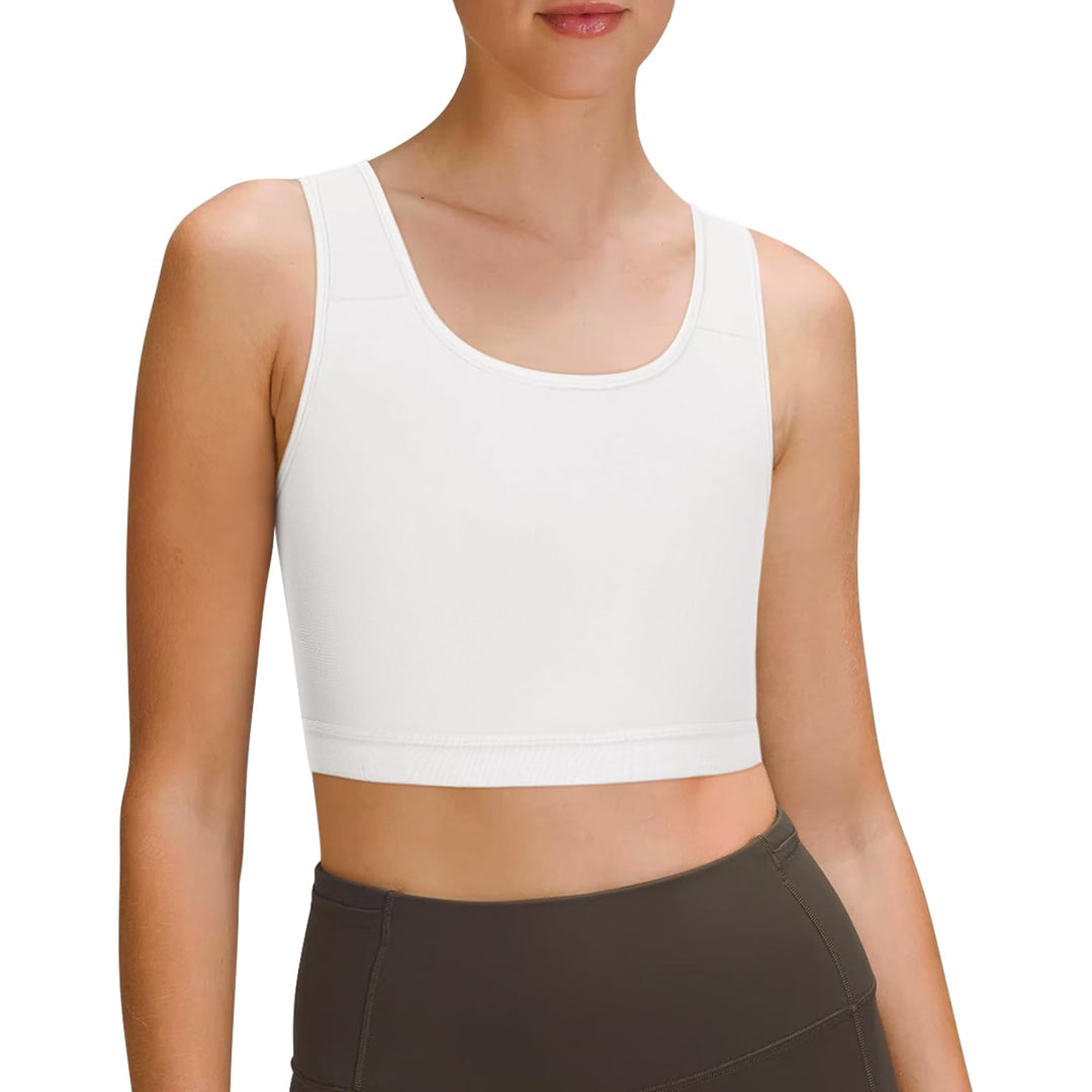 Brust Binder für Transgender FTM Atmungsaktive Halb Breast Binder Kompression BH Weiss XL, Weiss XL