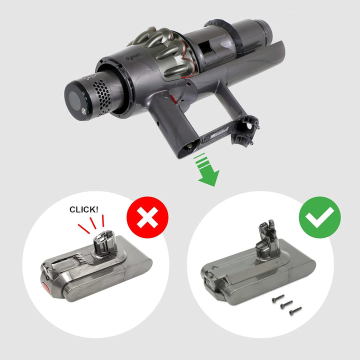 Dyson SV14 V11 Drehmomentantrieb Hauptkörper und grosse Zyklon-Montage, Grau