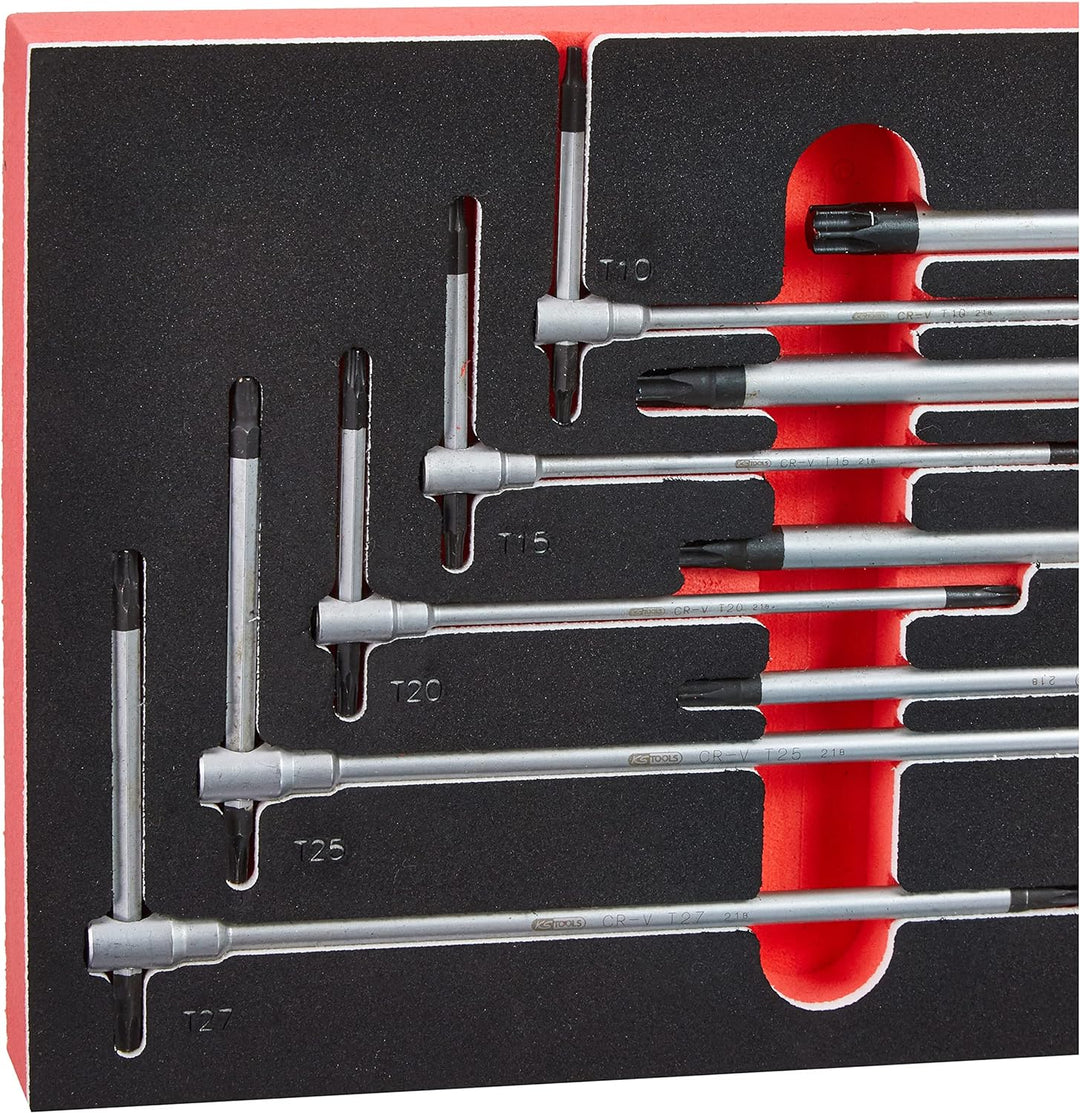 KS Tools 713.5018 9 Module Innensechskantschlüsselsatz mit T-Griff