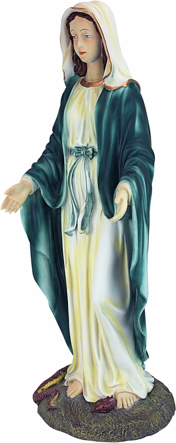 Design Toscano Jungfrau Maria, die Gottesmutter der Unbefleckten Empfängnis Religiöse Gartenstatue,