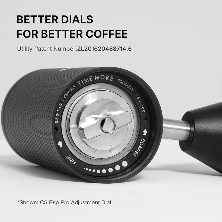 TIMEMORE C5 ESP Pro Handkaffeemühle mit S2C-042-III Kegelmahlwerk, 0,015mm Präzisionsverstellung, vo