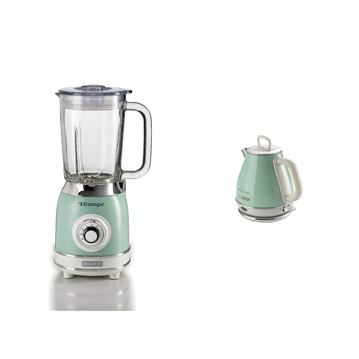 Ariete 583 Vintage, Retrò, 1000 Watt Standmixer mit Glasbehälter 1,5 Liter, grün & 2868 Vintage, ele