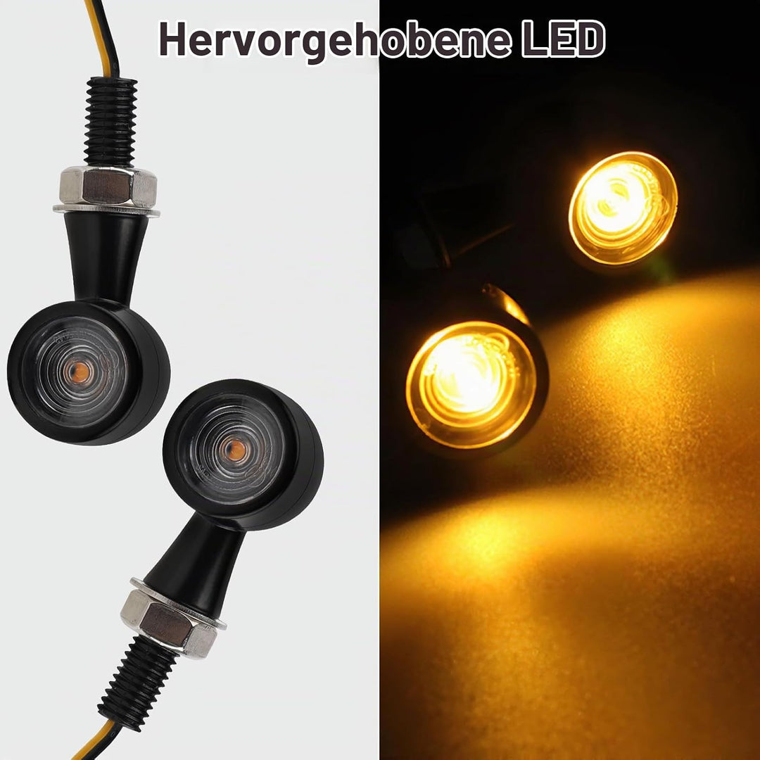 2 x Metall Motorrad LED Blinker 12V LED Universal Motorrad Blinker Universal für die meisten Motorrä