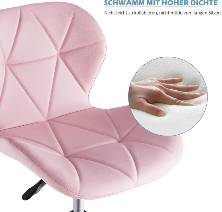 TUKAILAI Bürostuhl Ergonomisch aus Kunstleder, Verstellbar Schreibtischstuhl Drehstuhl Computerstuhl