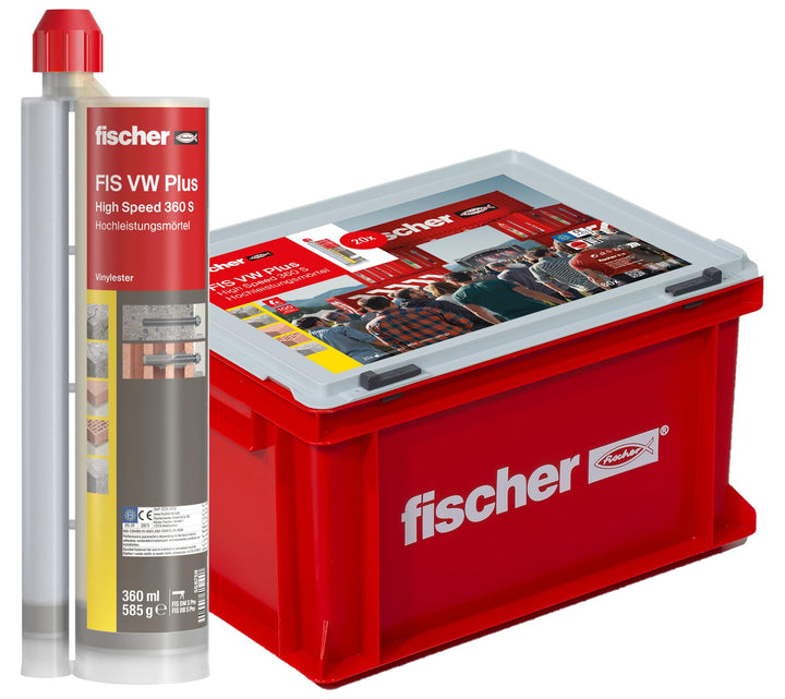 fischer Hochleistungsmörtel FIS VW Plus (High Speed) 360 S im praktischen Handwerkerkoffer, wetterfe