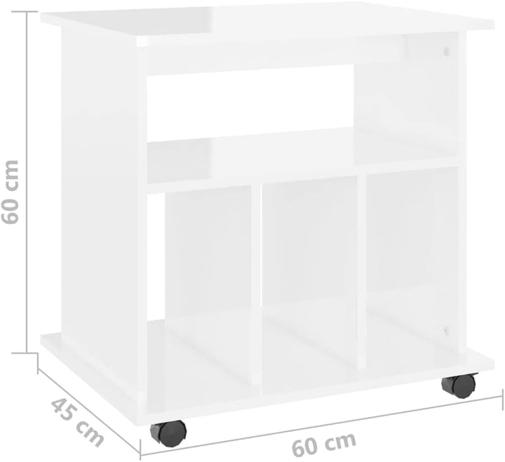Generisch Rollschrank Hochglanz-Weiss 60x45x60 cm Holzwerkstoff,Möbel,Schränke,Aufbewahrungsschränke